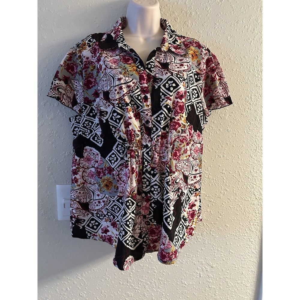 New 3X Jennifer Lauren Plus Multi Top #1237*8